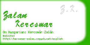 zalan kercsmar business card